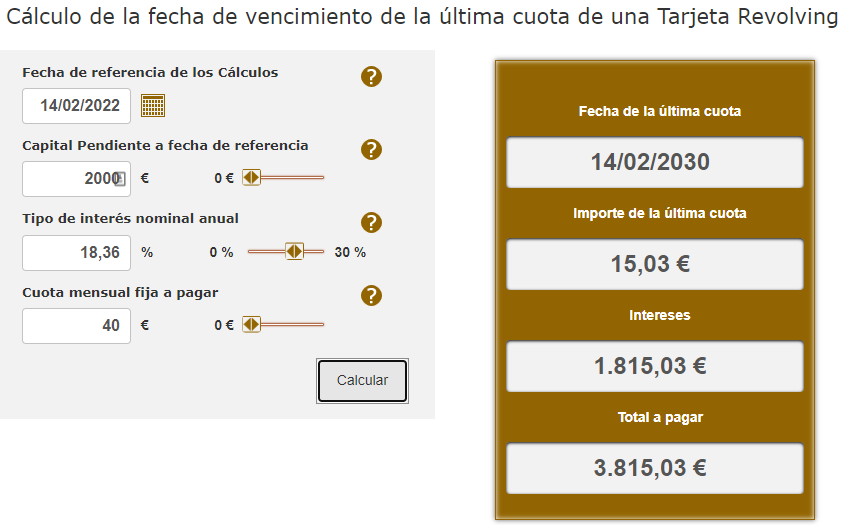 calculo tarjeta revolving banco de españa